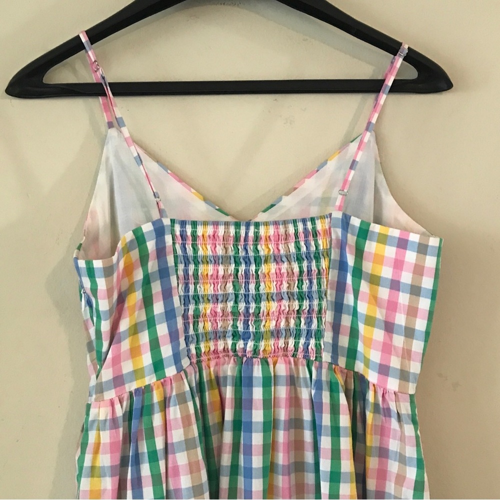 j.crew rainbow maxi gingham dress - 4P - Picture 9 of 9